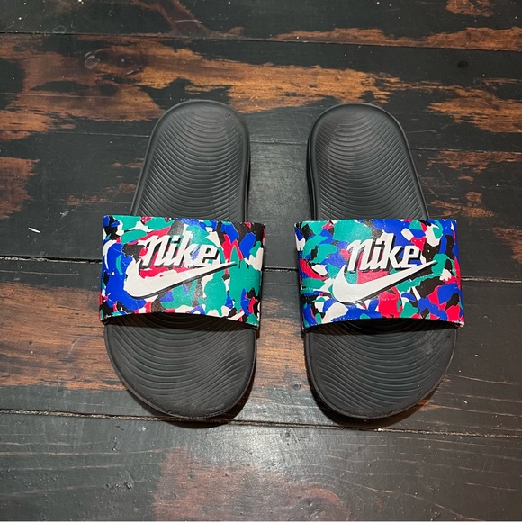 Multi colored Youth Nike Slides - Picture 2 of 8
